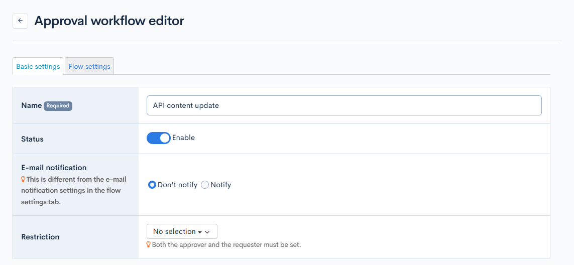 Approval workflow | Enterprise Headless CMS Kuroco