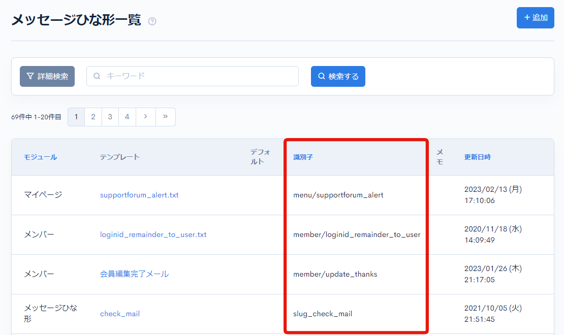 メッセージひな形に利用できる変数一覧 | 導入実績6000社以上の国産エンタープライズ・ヘッドレスCMS