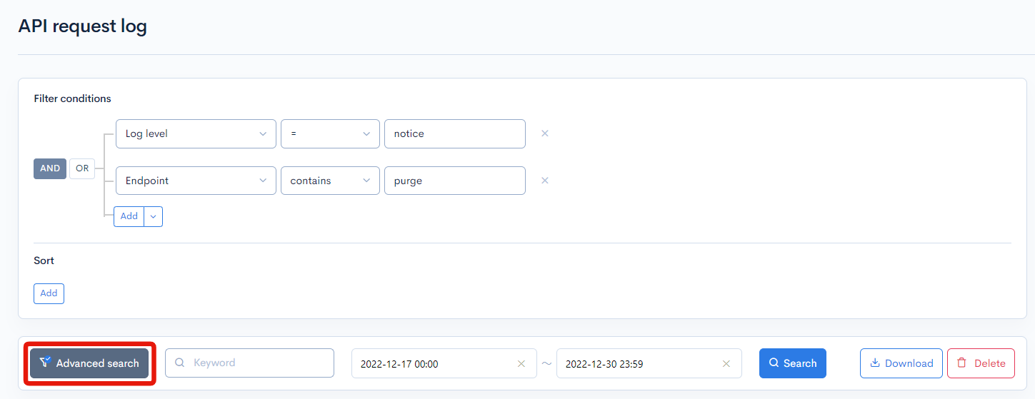 API request log | Enterprise Headless CMS Kuroco | Trusted by 6,000 ...