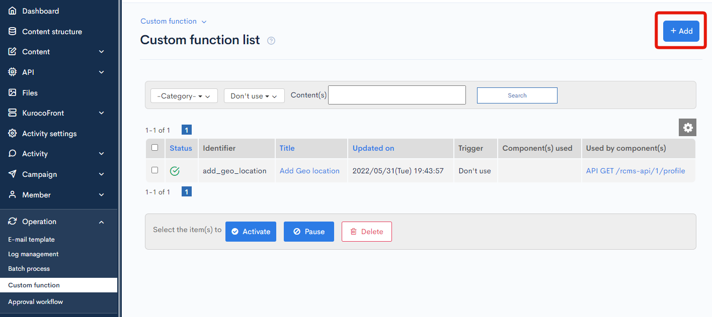 Creating a custom function endpoint | 導入実績5000社以上の国産エンタープライズ・ヘッドレスCMS